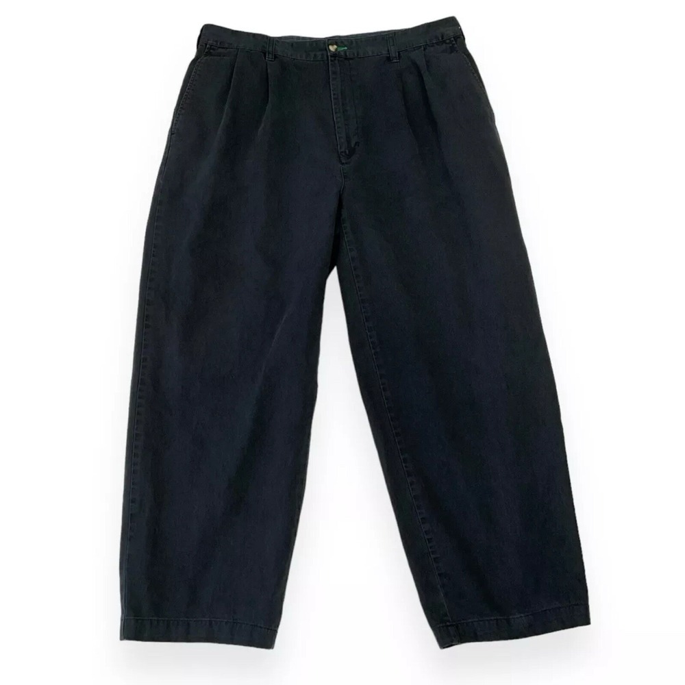 Tommy Hilfiger Golf Pants Men 30 (ACTUAL 35x27) Black Vintage Chino Twill Casual
